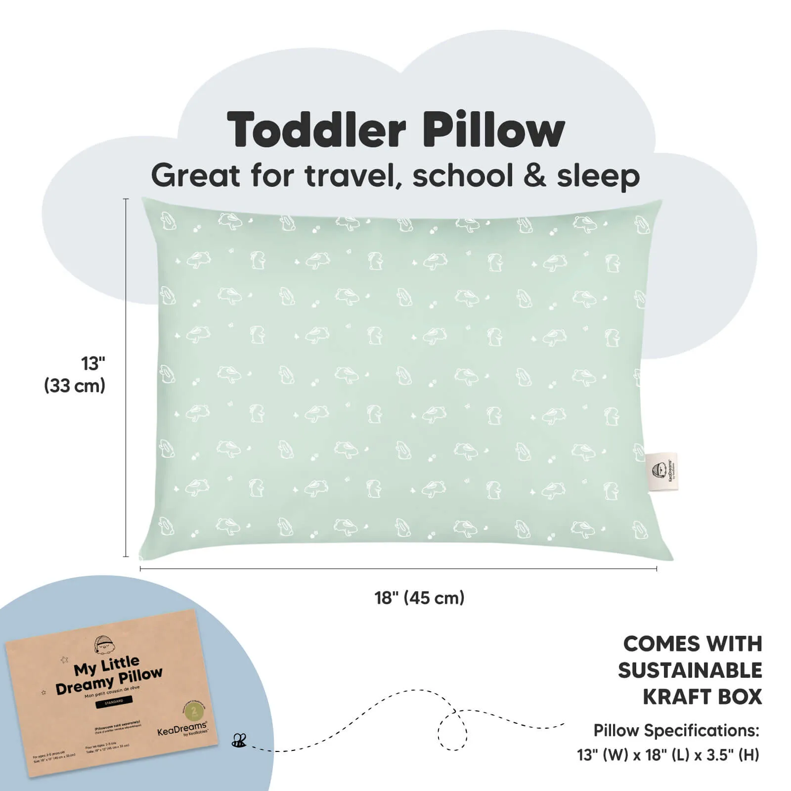 2-Pack Toddler Pillows (Bunnies)