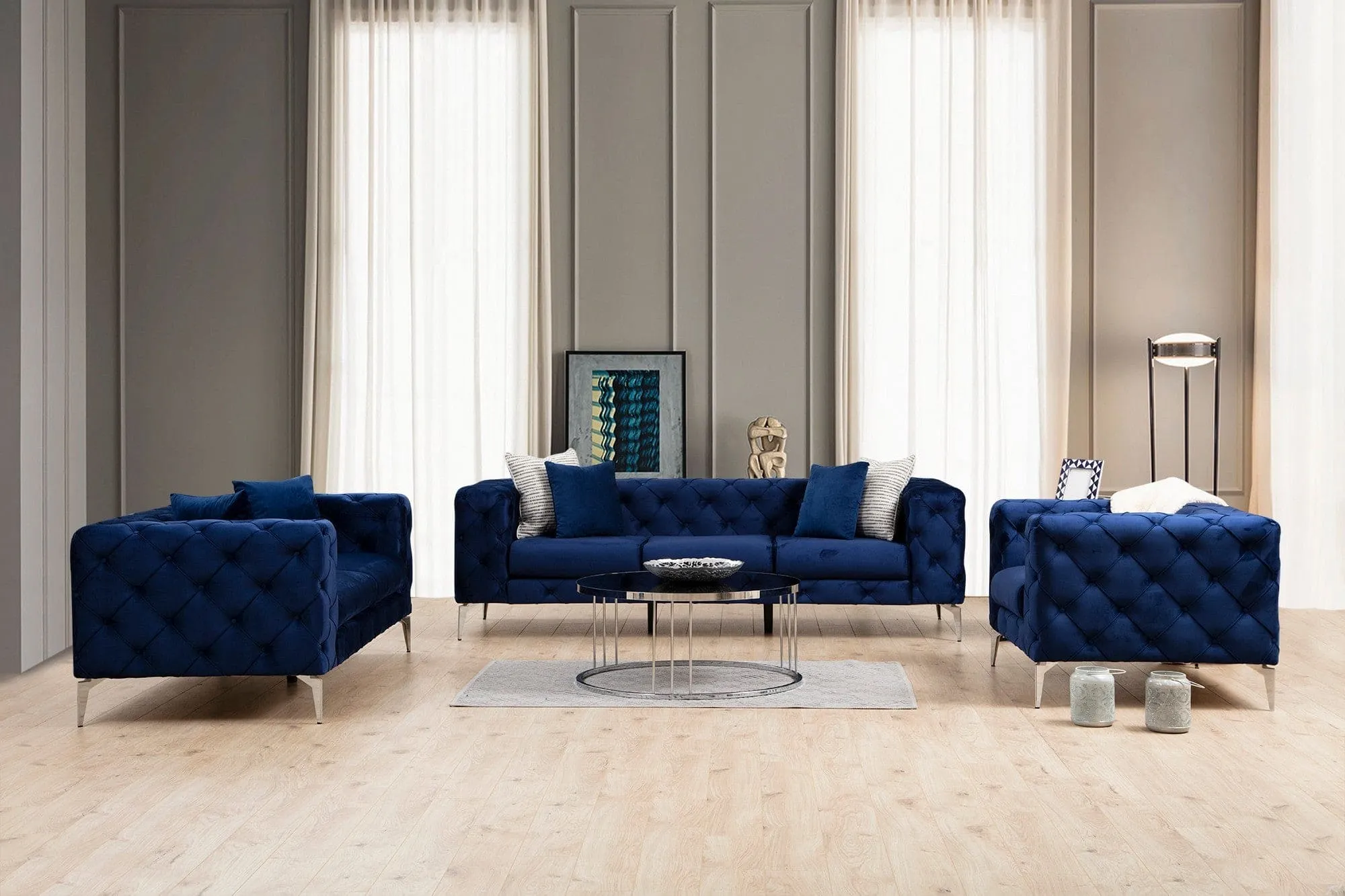 Como 3 Seater - Blue