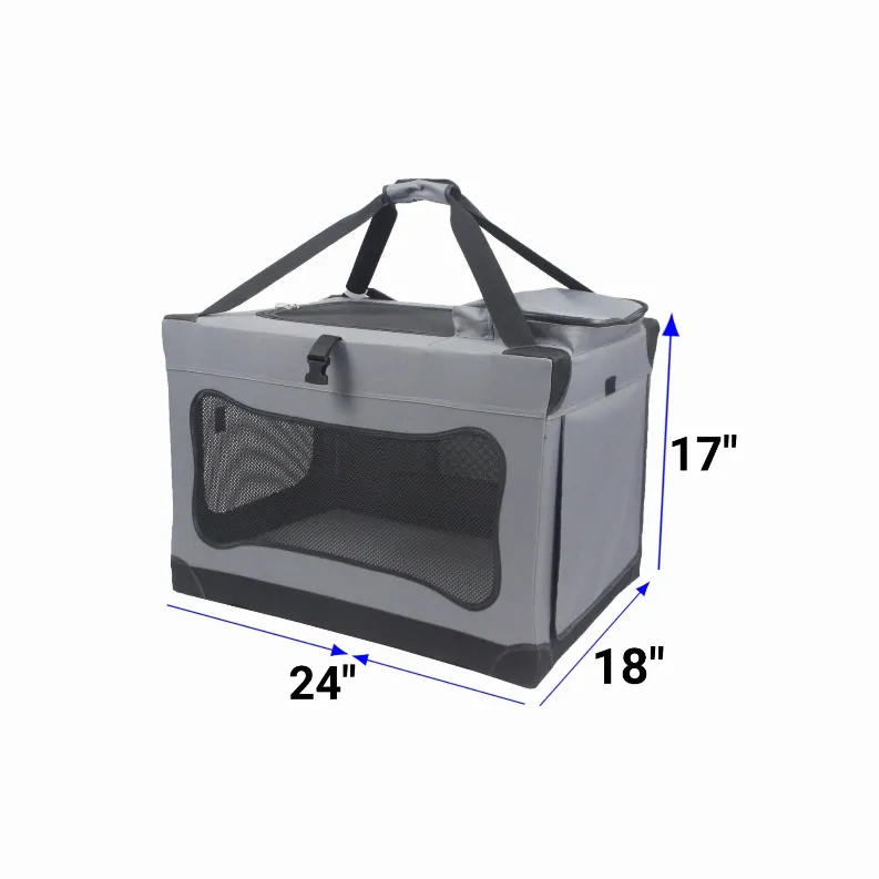 Mr. Peanut's Soft Sided Portable Pet Crate with Lightweight Aluminum Frame - American Made Product