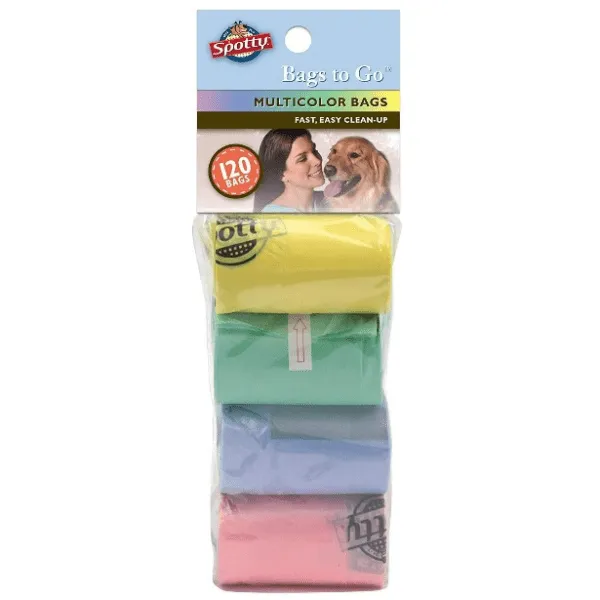 Spotty Bags to Go Multicolor Waste Bags 120 Pack